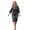 Hot Style Personalized Sequin Design Plus Size Women's Dress 10 Colors 7 Sizes
