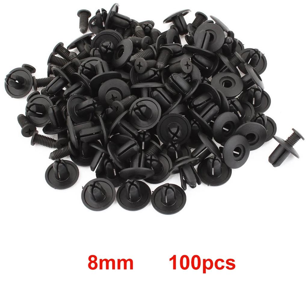 Kunststoffnieten Befestigungselemente für Autos (8mm/6mm) - Stoßfänger/Kotflügel Schrauben Clips, 8mm Loch Auto Druckniet Clip Zubehör