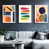 Färgglad Abstrakt Geometri Canvas Konstmålning Macron Modern Nordisk Poster Prints Tryck Väggbild för Vardagsrum Heminredning