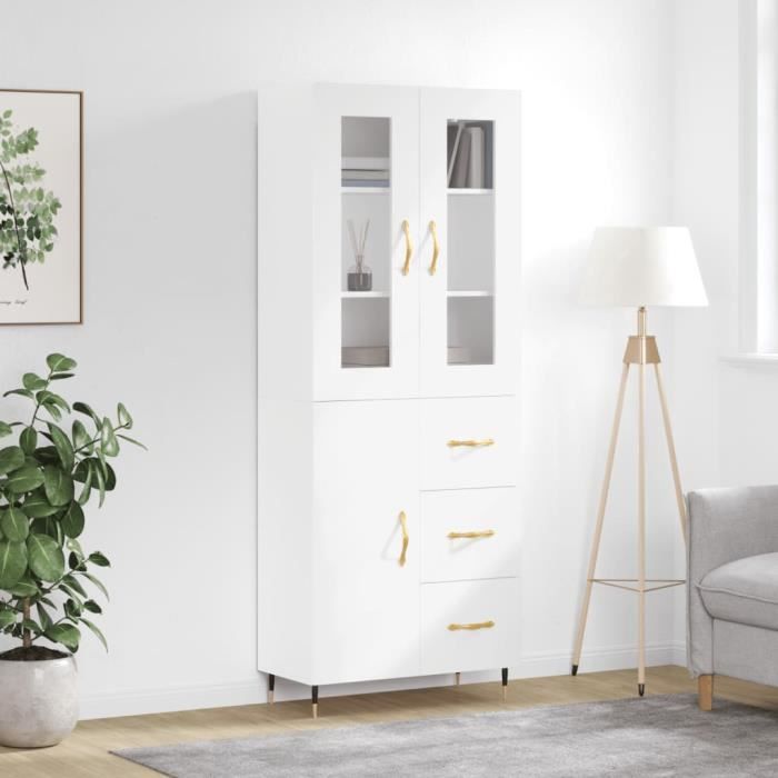 VidaXL Highboard White 69.5x34x180 Cm Engineered Wood 3198449