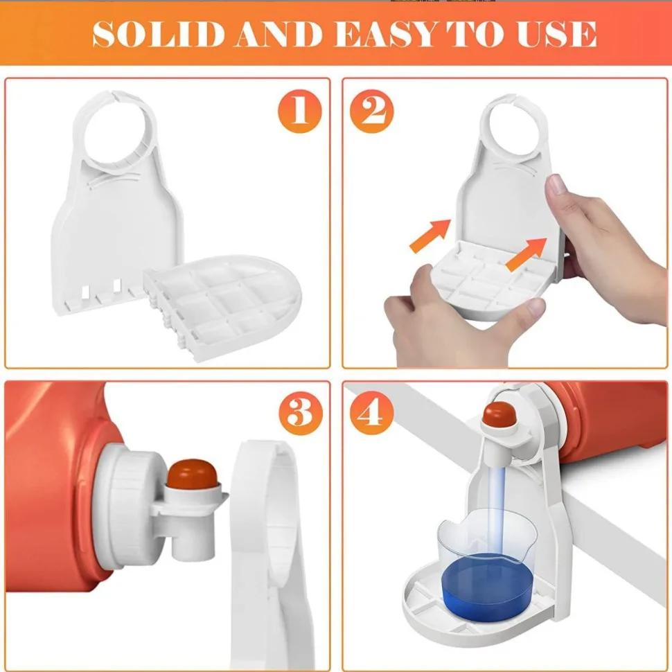 Laundry Detergent Universal White Organizer Tray Soap Dish Accessories Drip Collector Cup Holder Fabric Softener Rack Spill