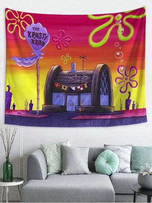 1PC Cartoon Tapestry Decorative Theme Tapestry Colorful And Cute Patterned Tapestries Wall Hangings Party Banners Lovers Decor