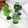 Artificial Aquarium Plants Realistic Floating Leaves Sturdy Stem, Reptile Terrariums Water Tank Decoration