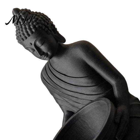 Räucheraschenfänger 3D-gedruckter Buddha-Halter für Räucherstäbchen, Zen-Brenner Handteller-Schale mit Schale, Meditationsdekoration Eingangsbereich Teeraum Wohnzimmer