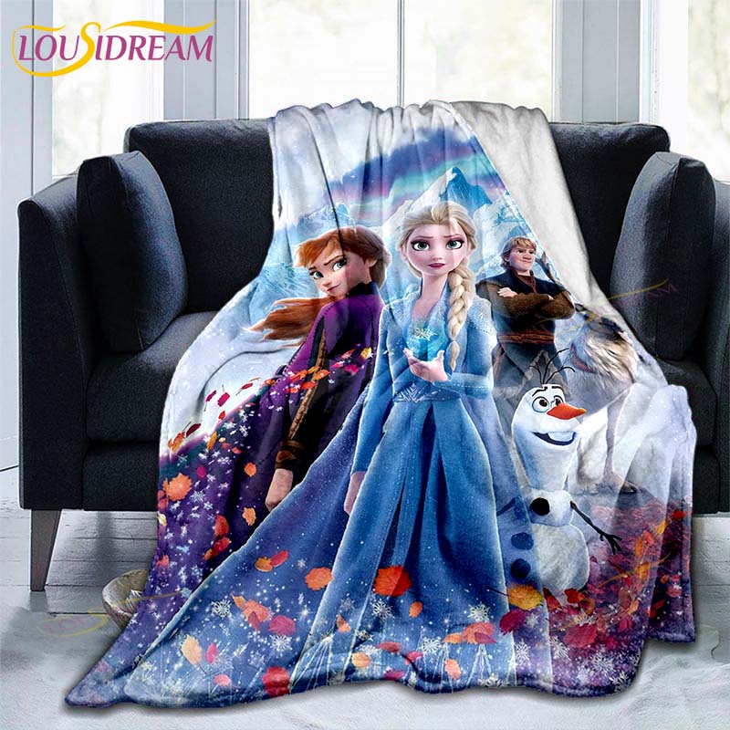 Frozen patroon plaid Deken Bank Quilt Overtrek Reis Beddengoed Outlet Plaid Deken Flanellen Deken Sprei