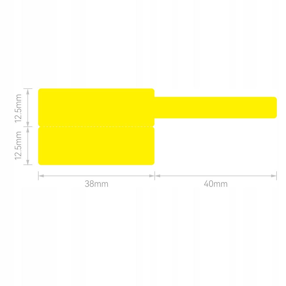 Niimbot Labels Stickers 38*25+40Mm 1000Pcs For K3/W Kabli Yellow Printer