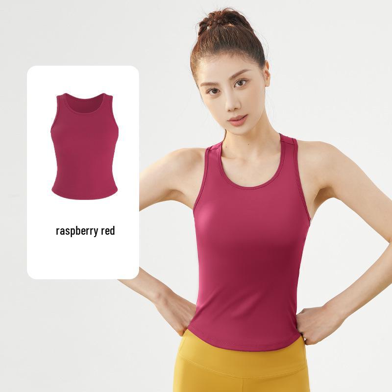 

Майка для йоги с вырезом «борцовка», с усиленной подкладкой в области груди и защитой от скручивания M