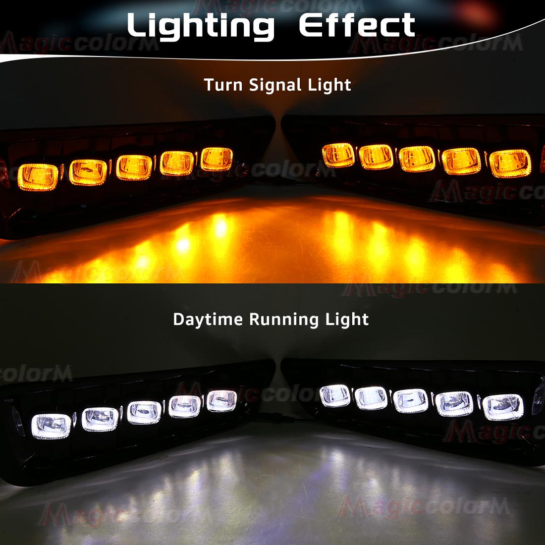 For Ford Raptor F150 Led DRL Daytime Running Lights Fog Lamps Dynamic Turn Signal Daylights Car Acssories