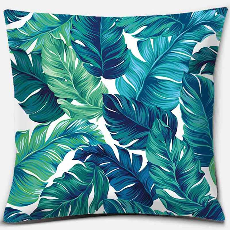 leaf print cushion covers