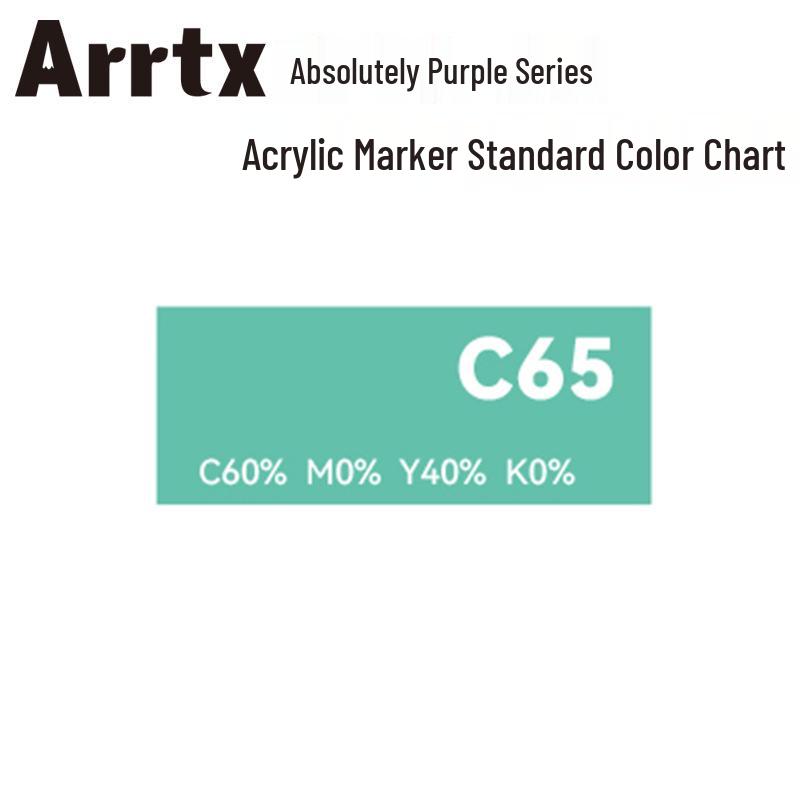 Arrtx Ataishi Akrylový marker s měkkým hrotem, Jeden kus, Absolutní fialová, Styl A/B, 30 barev, Voděodolný, Rychleschnoucí, Krycí.