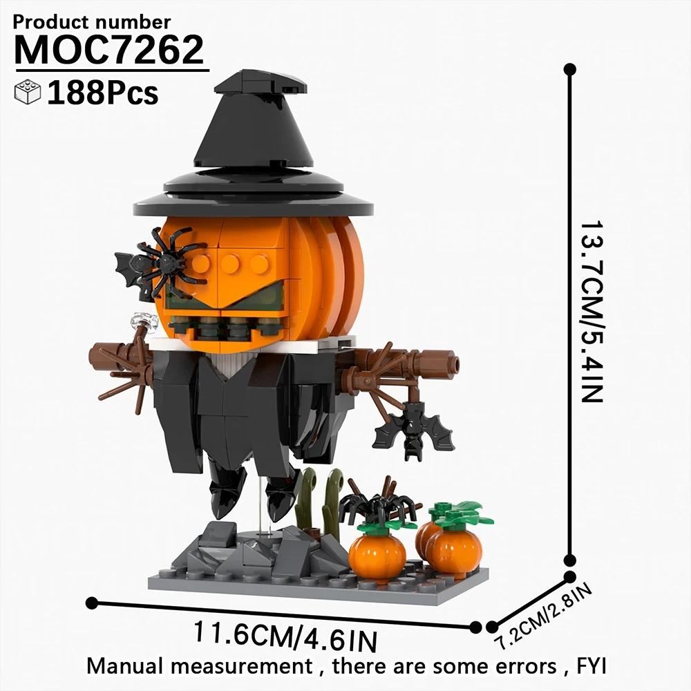 MOOXI New Halloween Horror Movie Games BrickHeadzed Children Toy MOC Brick Gift Assembly Model Kit For Adults Building Block Set