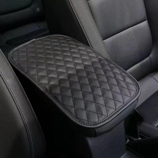 Car Armrest Cover Universal Center Console Box Cushion PU Leather Pad Protector