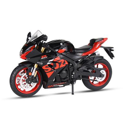 1/12 Suzuki GSX-R1000R Alloy Racing Motorcycle Model Diecast Street Cross-Country Motorcycle Model Sound and Light Kids Toy Gift