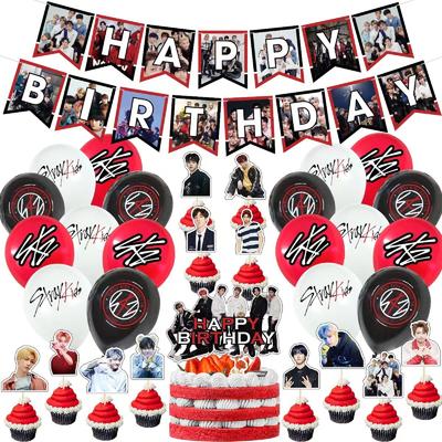 Men's Birthday Party Decoration  Cake Arrangement Male Star Fan Party