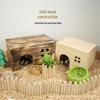 Goldhamster, Wellensittich, Chinchilla, Zwergkaninchen, Farbratte, Meerschweinchen Holzversteck Villa.