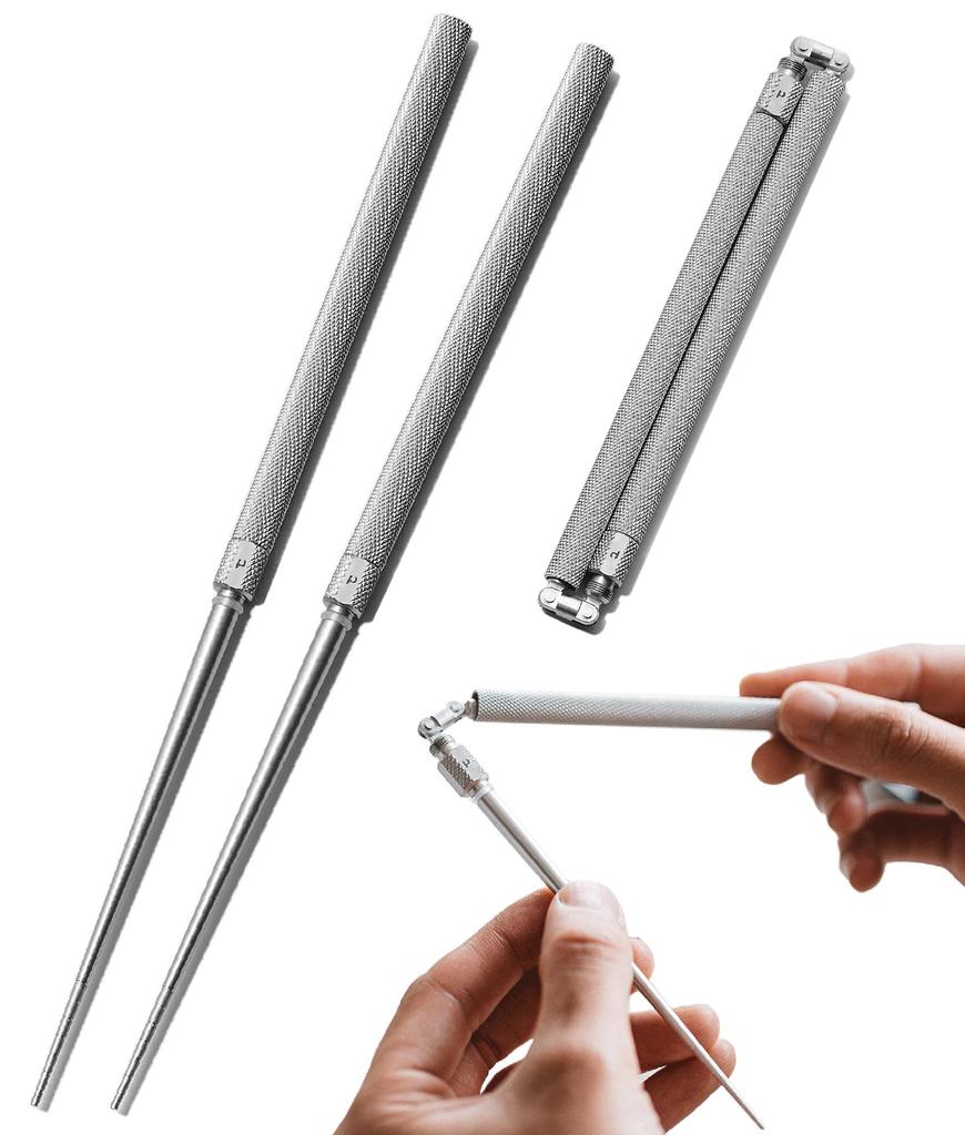 TOKYO CRAFTS Craftsman Series UL Portable Folding Ultralight Cutlery Chopsticks, 23g, Ultralight, Gear, Foldable, Aluminum, Anodized, Stylish,