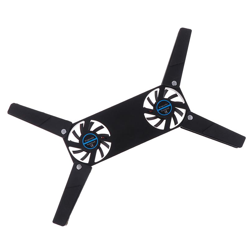 Laptop Desk Support Dual Cooling Fan Notebook Computer Stand Usb Rack Holder