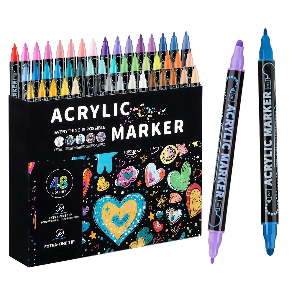Double-headed Drawing Pen Set DIY Doodling Pen With Stackable Colors Dudu Pen Tip Pen 12ml