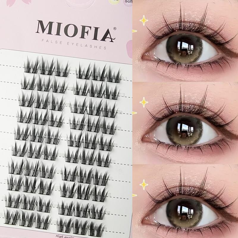 120 bundles Mink False Eyelash Natural Fishtail Lash 3D Russian Individual Eyelash Extension Cluster Makeup Tool Wholesale