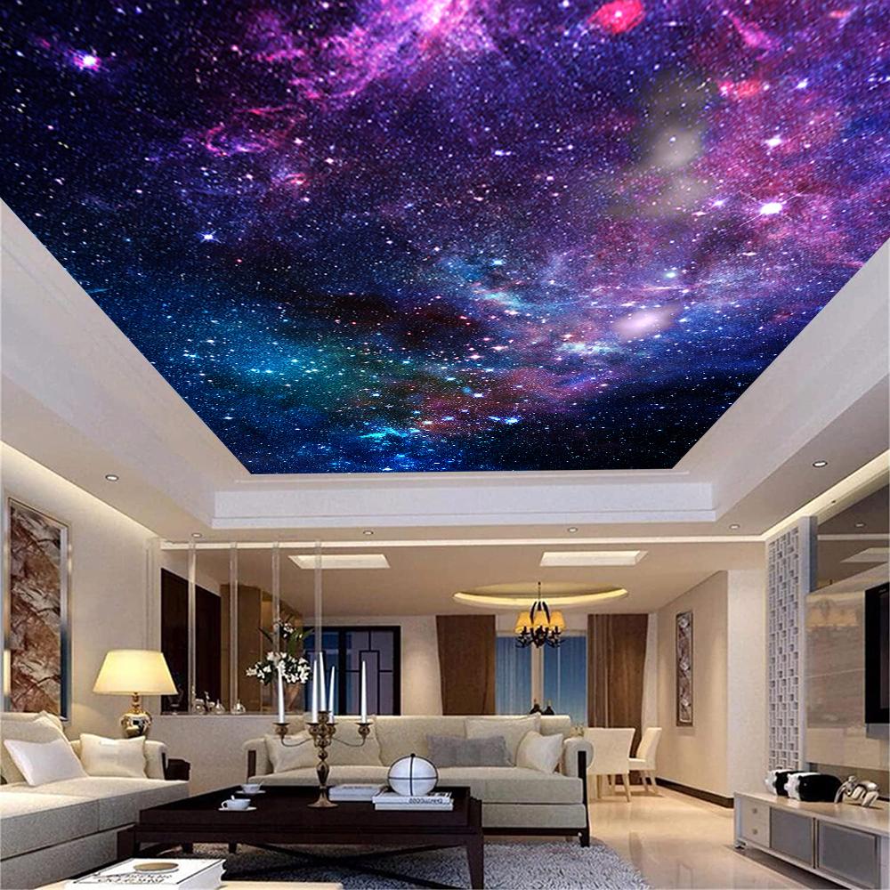 Ceiling Universe Wallpapers Starry Sky Murals Living Room Bedroom Galaxy Planet Wallpaper