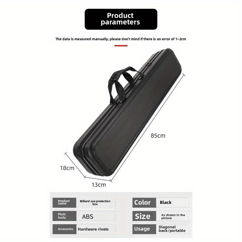 9 Ball Pool Cue Case 2 Piece Cue Box with Combination Lock Holds 3 Break Jump Cues 3 Playing Cues Black Billiard Storage