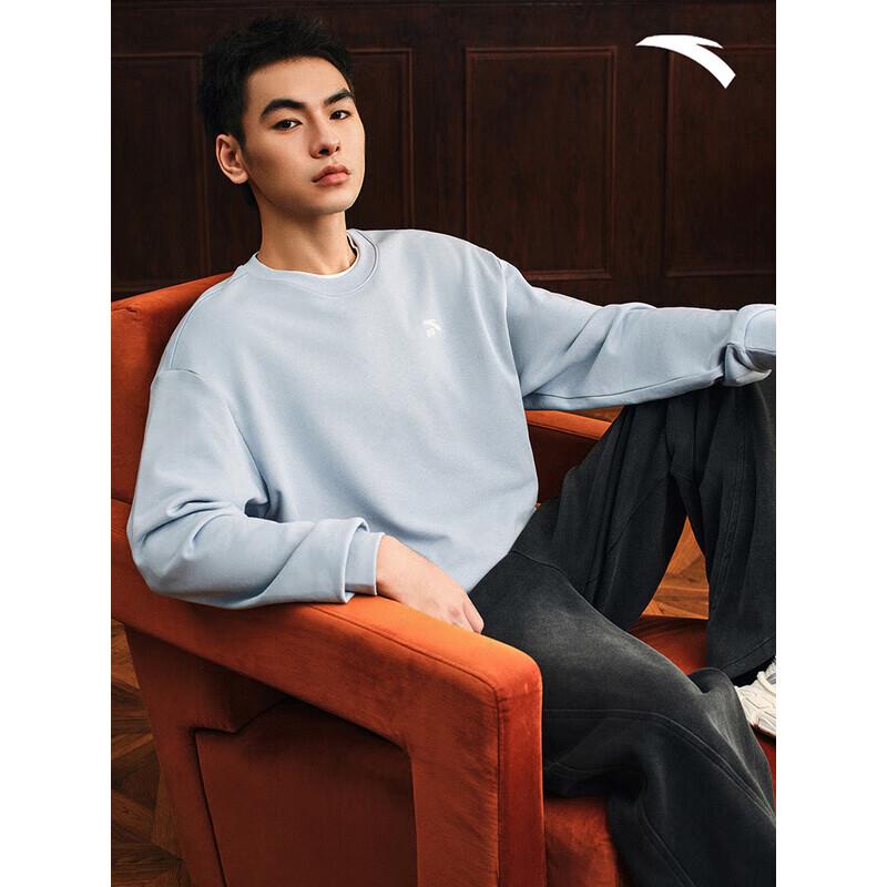 Anta Men's American Retro Cotton Pullover Sweatshirt