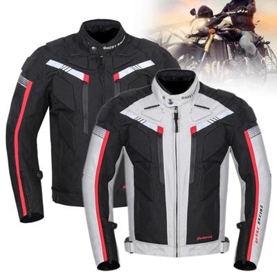 Motorcycle Jacket Contrast Color Fall Protection Unisex Waterproof Motorbike Riding Jacket
