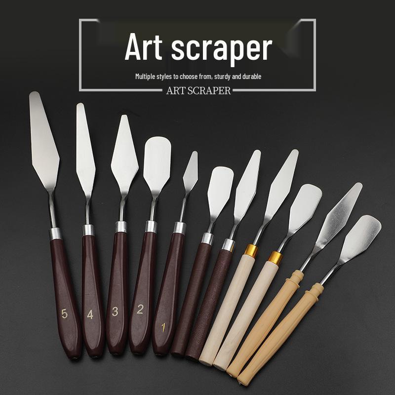 5-Piece Stainless Steel Palette Knife Set for Gouache and Oil Painting