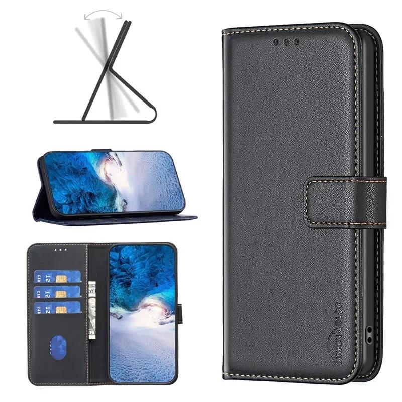 Leather Flip Wallet Case For Xiaomi Redmi Note14 4G 14C 14R A4 Note 14 Pro+ Plus 5G Cases Magnetic Card Slots Phone Cover Shell