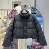 Pu Leather Down Jacket Women's Short Autumn and Winter New Stand-up Collar Bread Jacket White Duck Down Jacket Thickened Winter Clothing