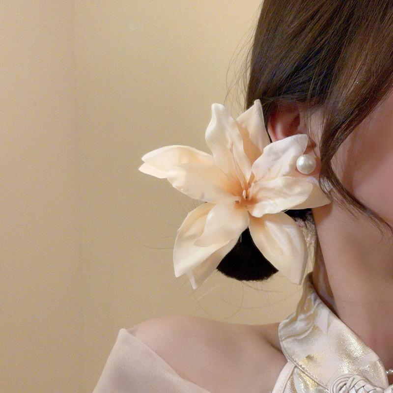 Böhmische Orchideenblüten Haarspange Romantische Braut Haarspangen Frauen Strand Hochzeit Urlaub Blume Pony Clip Haarnadel Haarschmuck