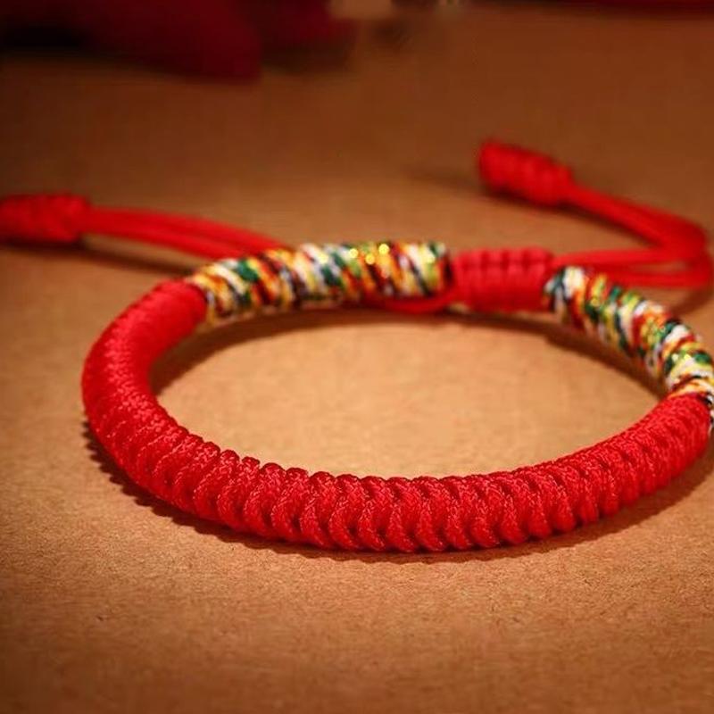 Tibetan Buddhism Lucky Bracelet Unisex Braided Adjustable King Kong Knot Red String Bracelets For Men Women Couple Pulsera