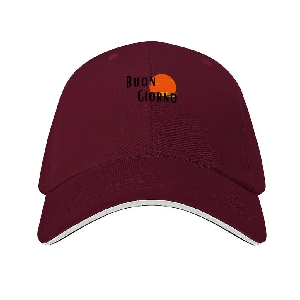 Italian Speaking Buongiorno TShirt Baseball Cap Mountaineering Golf Cap Golf Wear Anime Hat Womens Beach Outlet Unisexs
