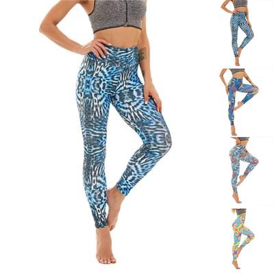 Damskie żółte legginsy do jogi z nadrukiem w cytryny Fitness Running Gym Sports Active Pants