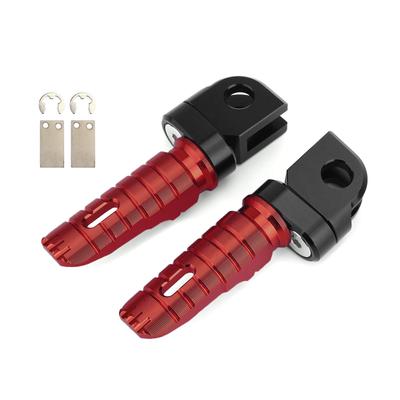 Artudatech Front Footrests/Foot Pegs for Kawasaki Z300, Z400, Z800, Z650, Z900, Z1000, and NINJA 650 Motorcycles (Red)