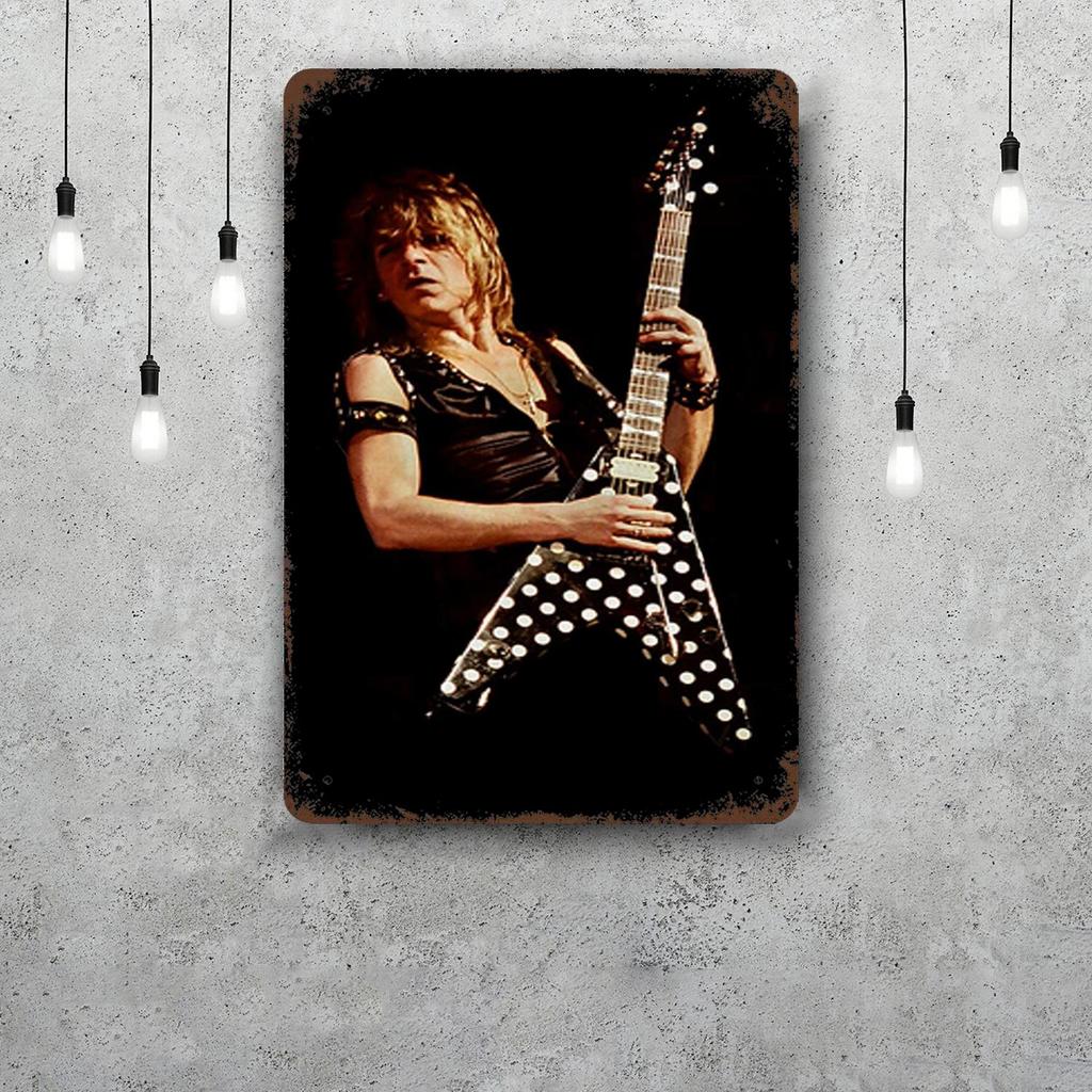 Randy Rhoads Retro Vintage Tin Sign Poster Decorative Plaque Metal Plate Wall Decor