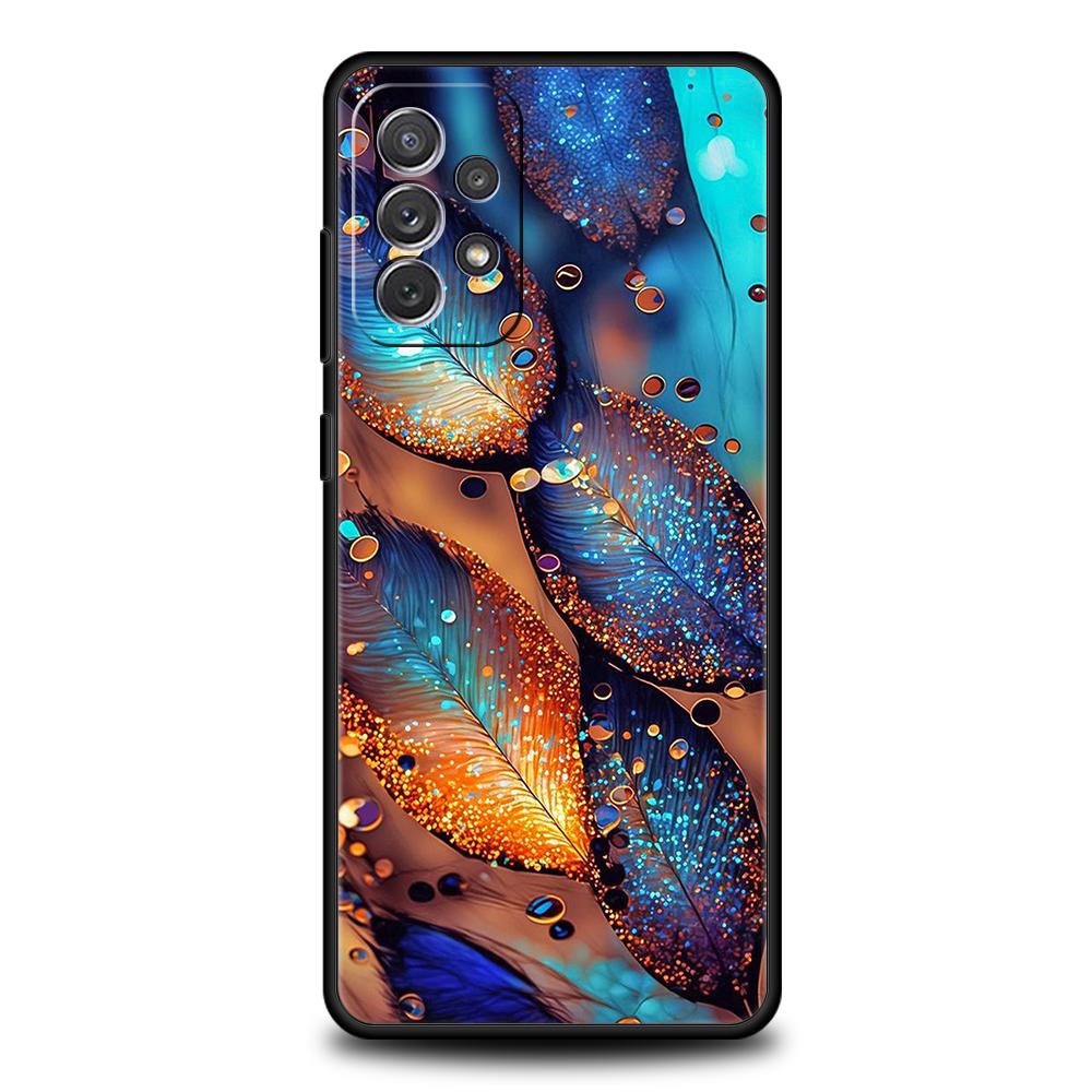 

Чохол для телефону з пір ям павича для Samsung Galaxy A15 A14 A25 A54 A34 A51 A71 A72 A73 A32 A52 A52S A11 A21S A31 A41 5G М який for samsung A34