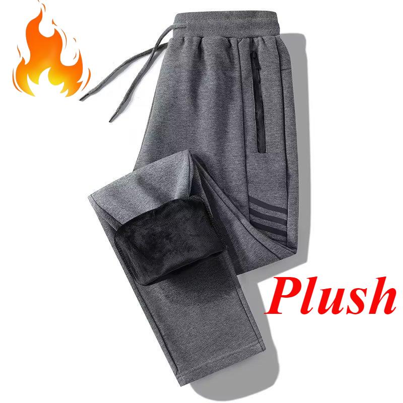 Modische, verdickte Jogginghose aus Plüsch für Herren im Herbst und Winter. Neue kältebeständige und warme Sporthose für den Außenbereich.