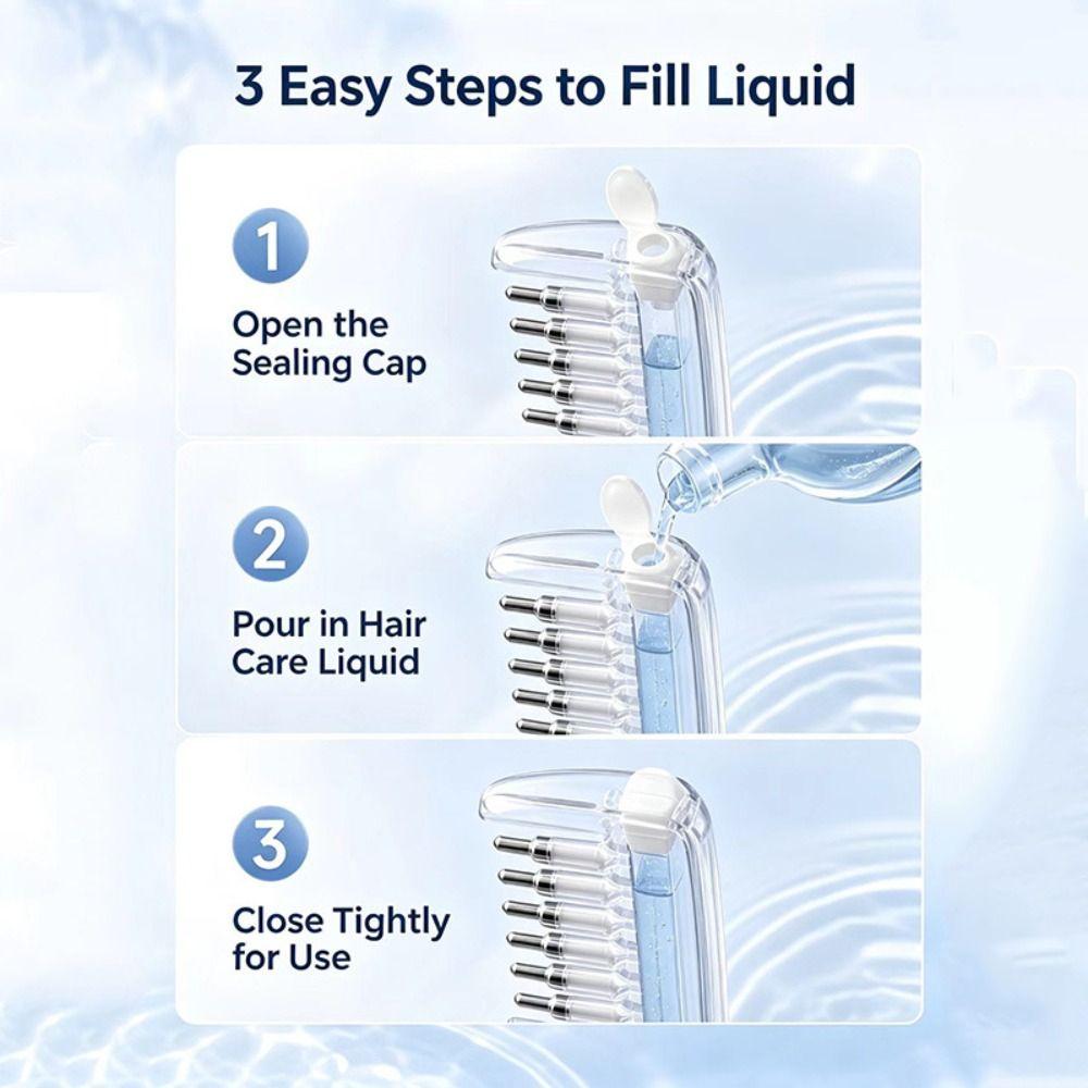 Multi-Function Mini Portable Head Applicator Anti-Frizz Massage Guide Liquid Comb Gift