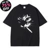 Oversized T-shirts Cats Lovers Gifts Funny Meme Smoking Cat Face Graphic T-shirts Men Women Casual Cotton Vintage T Shirts Men's