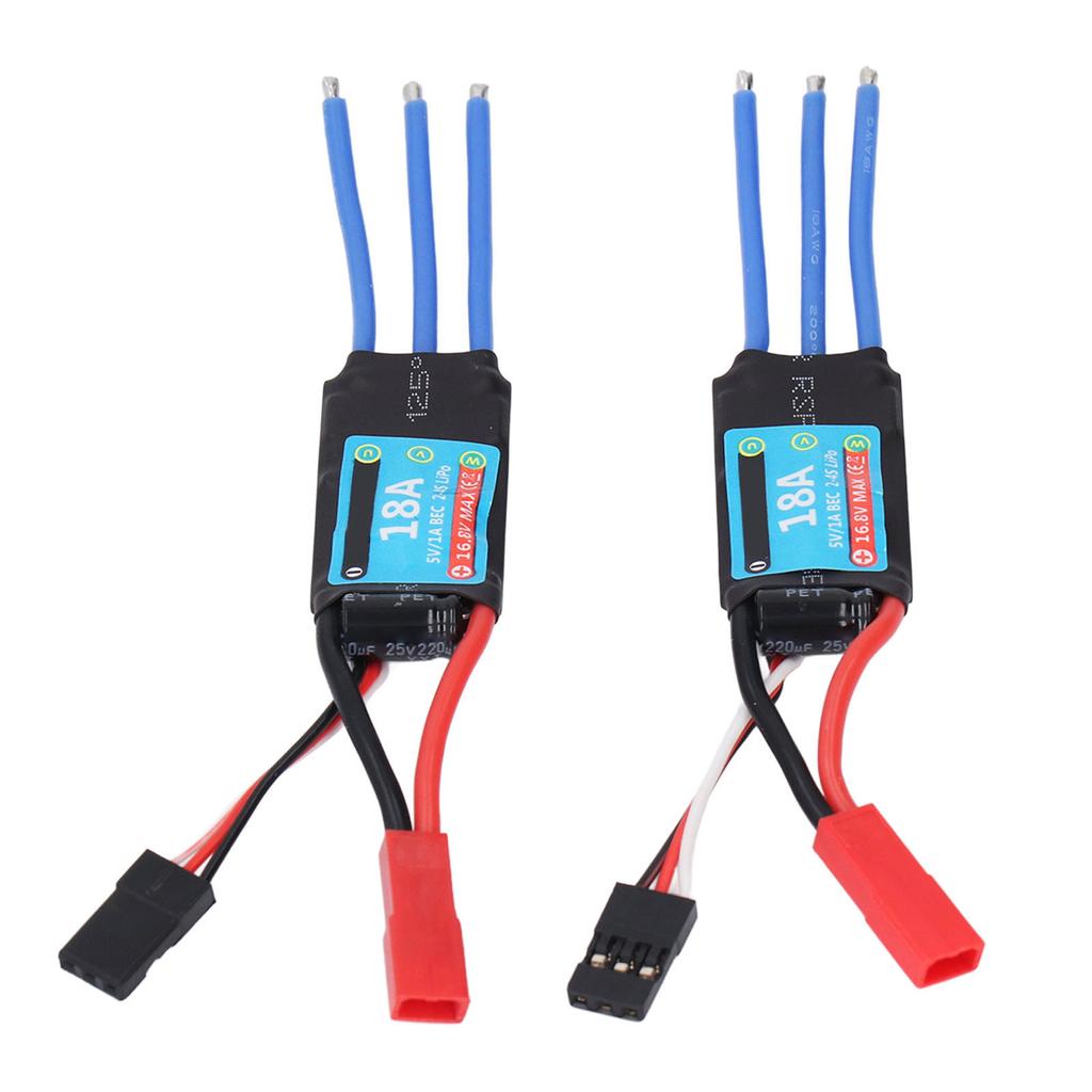 2pcs RC Car Brushless ESC 18A Multiple Protection RC Electronic Speed Controller for Wltoys 124