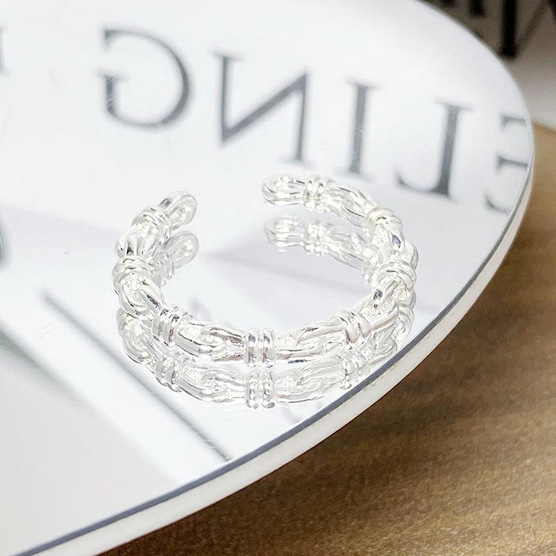 

[Pearl Rhyme Tenderness] Plain Ring Open Ring Women S Light Luxury Niche Premium Sense Ring Stacked Wearing Index Finger Ring Adjustable opening