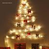 Luminous Christmas Tree Ribbon Bows and Pendant Decorations for Home and Shop Displays