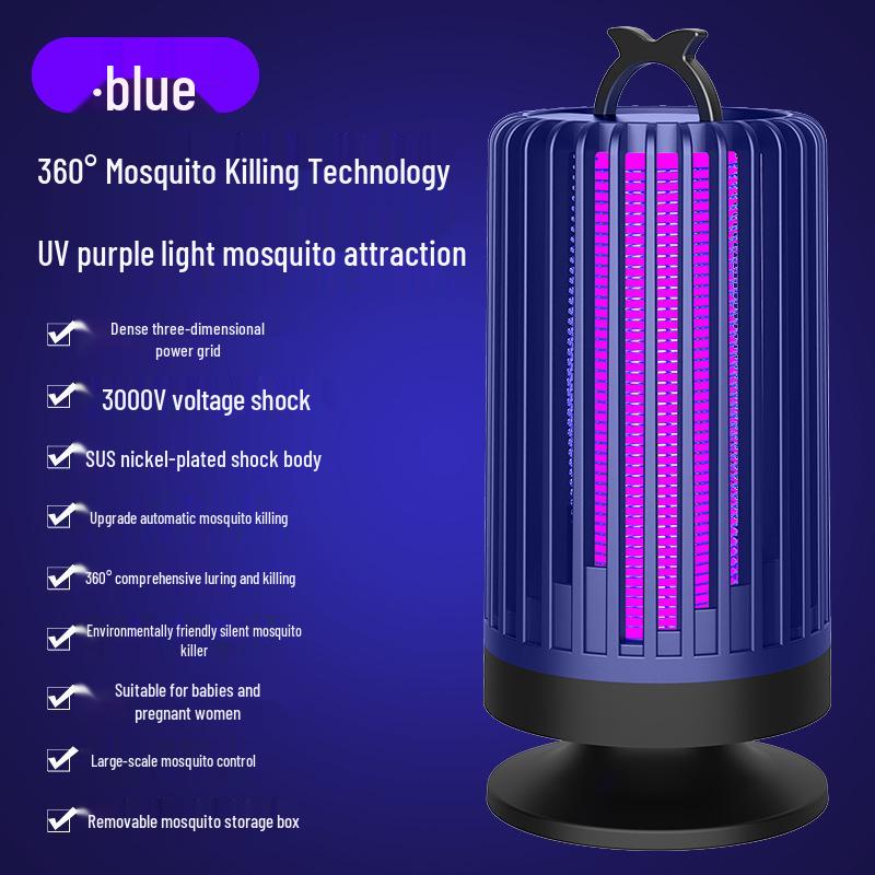 

Vintage Iron Mesh Electric Mosquito Killer Lamp with Purple Light for Indoor/Outdoor Use