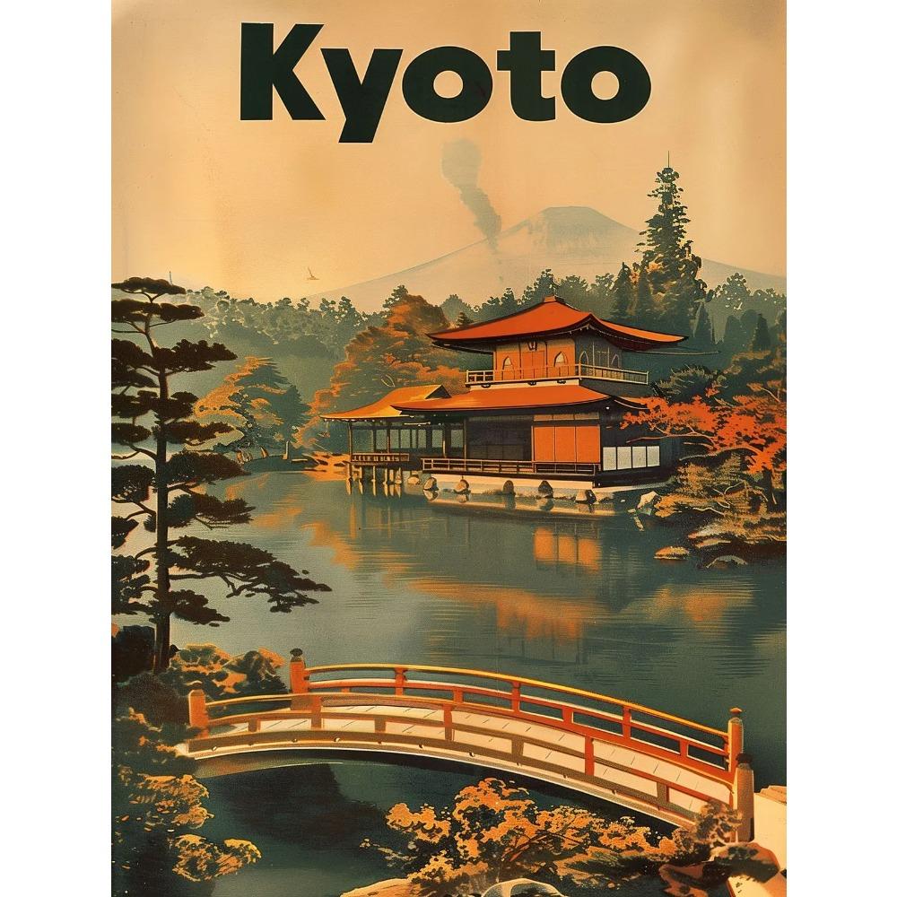 Vintage Japan Travel Poster Print For Office Living Room Home Decor Fuji Mountain Tokyo Osaka Landscape Canvas Painting Wall Art