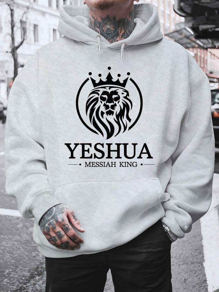 Casual Polyester Sweatshirt with Slight Stretch Hooded Collar Unisex Fashion Brand Pullover for Spring and Autumn Plus Size