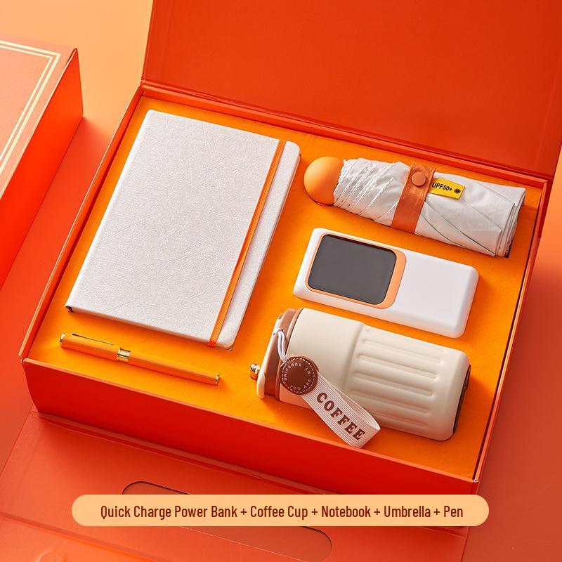Exquisite Employee Gift Set: Coffee Cup & Massager