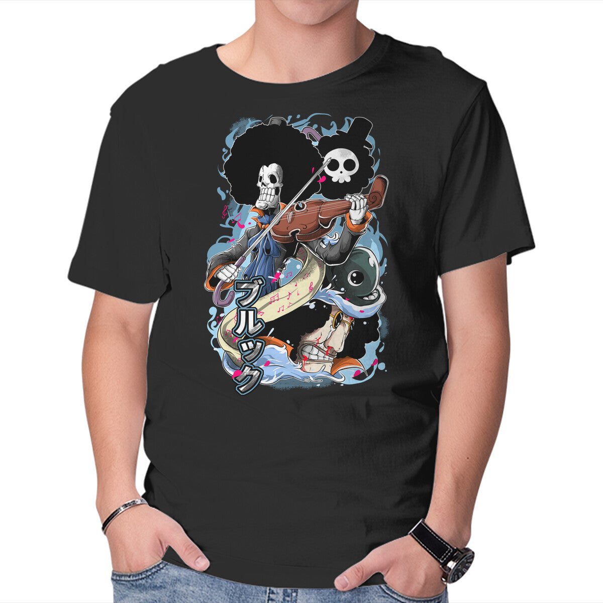 Unisex Crew Neck T-Shirt The Great Musician Graphic Short Sleeve Casual Tee M