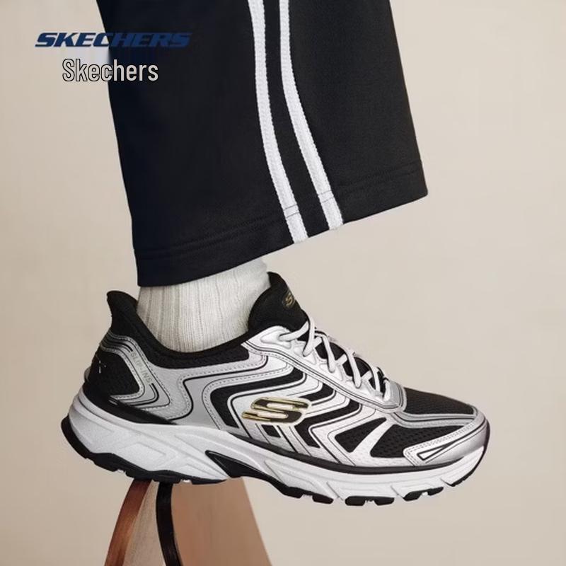 Skechers Men s 233150-SLBK Chunky Sneakers 39