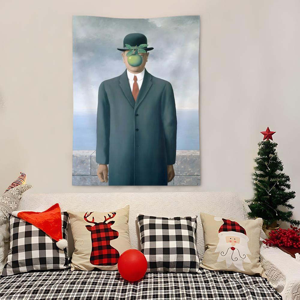 Rene Magritte Modern Art Tapestry Decoration Art Microfiber Background For Bedroom Living Bar Garden Outdoor Festival